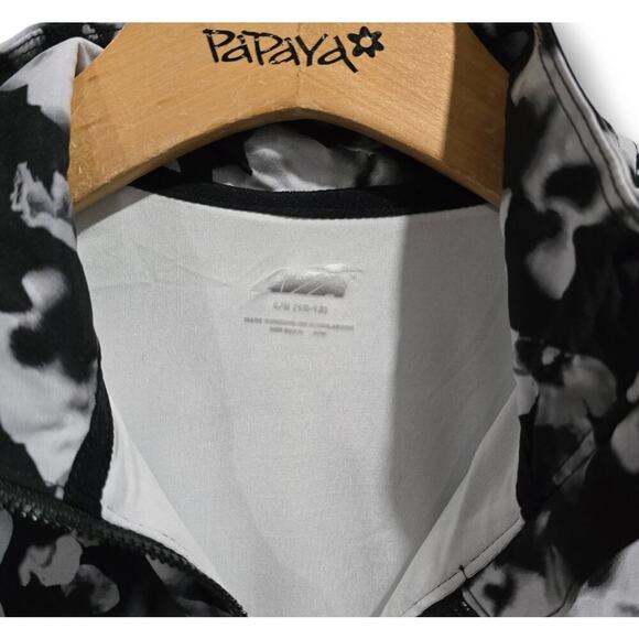 Avia Girls black white zip-front activewear performance jacket - large (10/12) - Picture 5 of 7